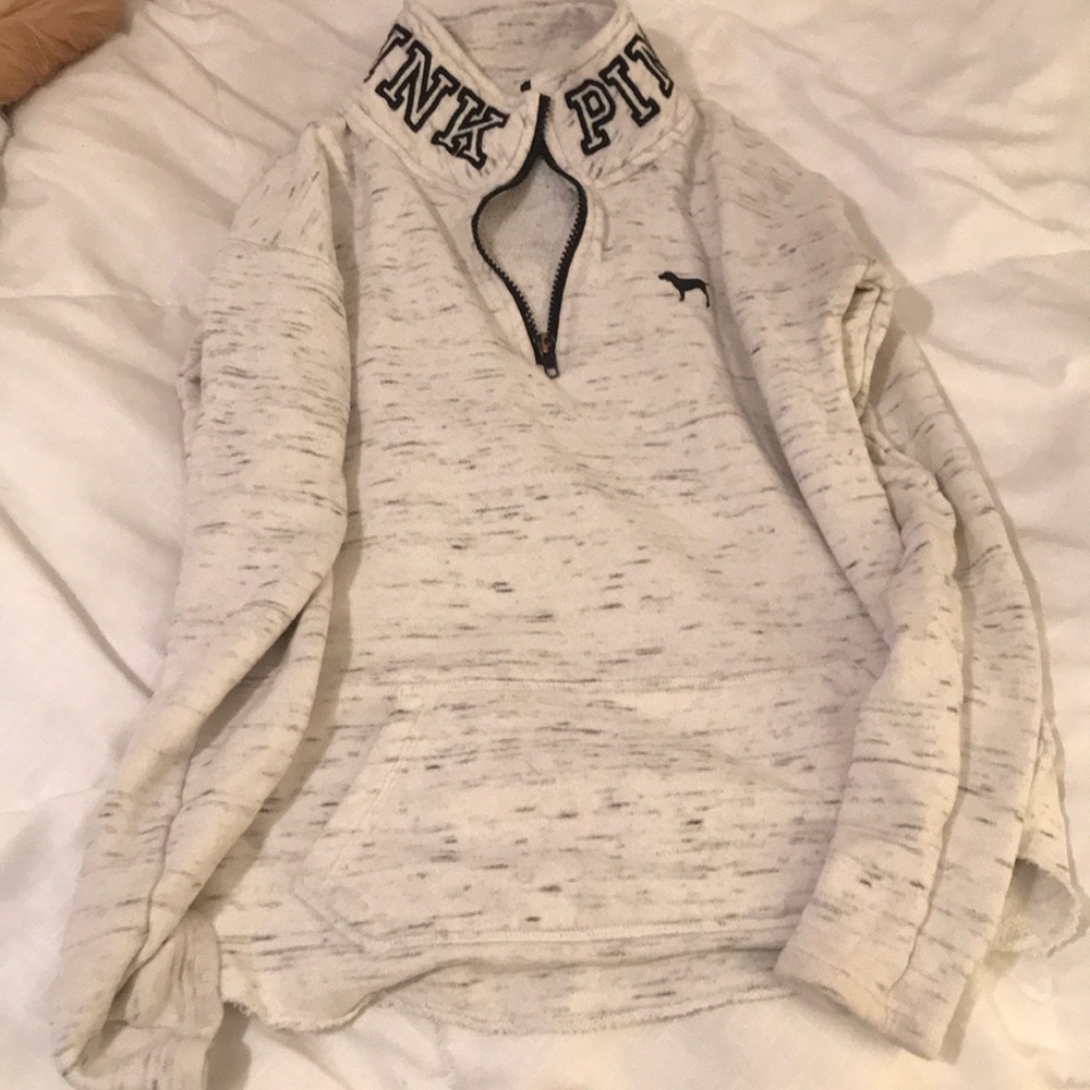 Pink Heathered Quarter Zip